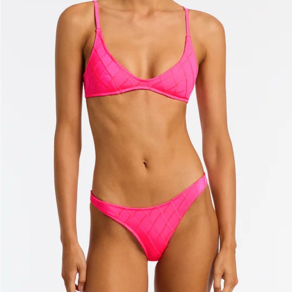 TRIANGL MAIA - MENDE PINK SCOOP BIKINI SET NWT